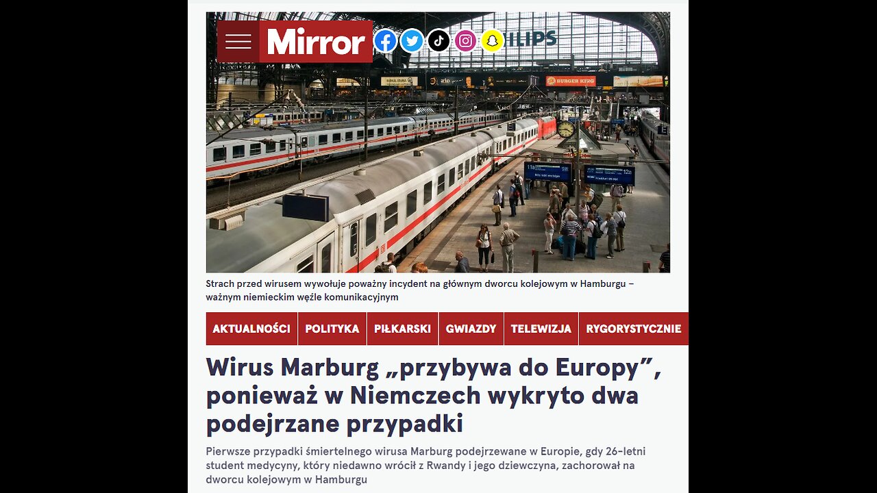 Wirus Marburg „przybywa do Europy”, ponieważ w Niemczech wykryto dwa podejrzane przypadki