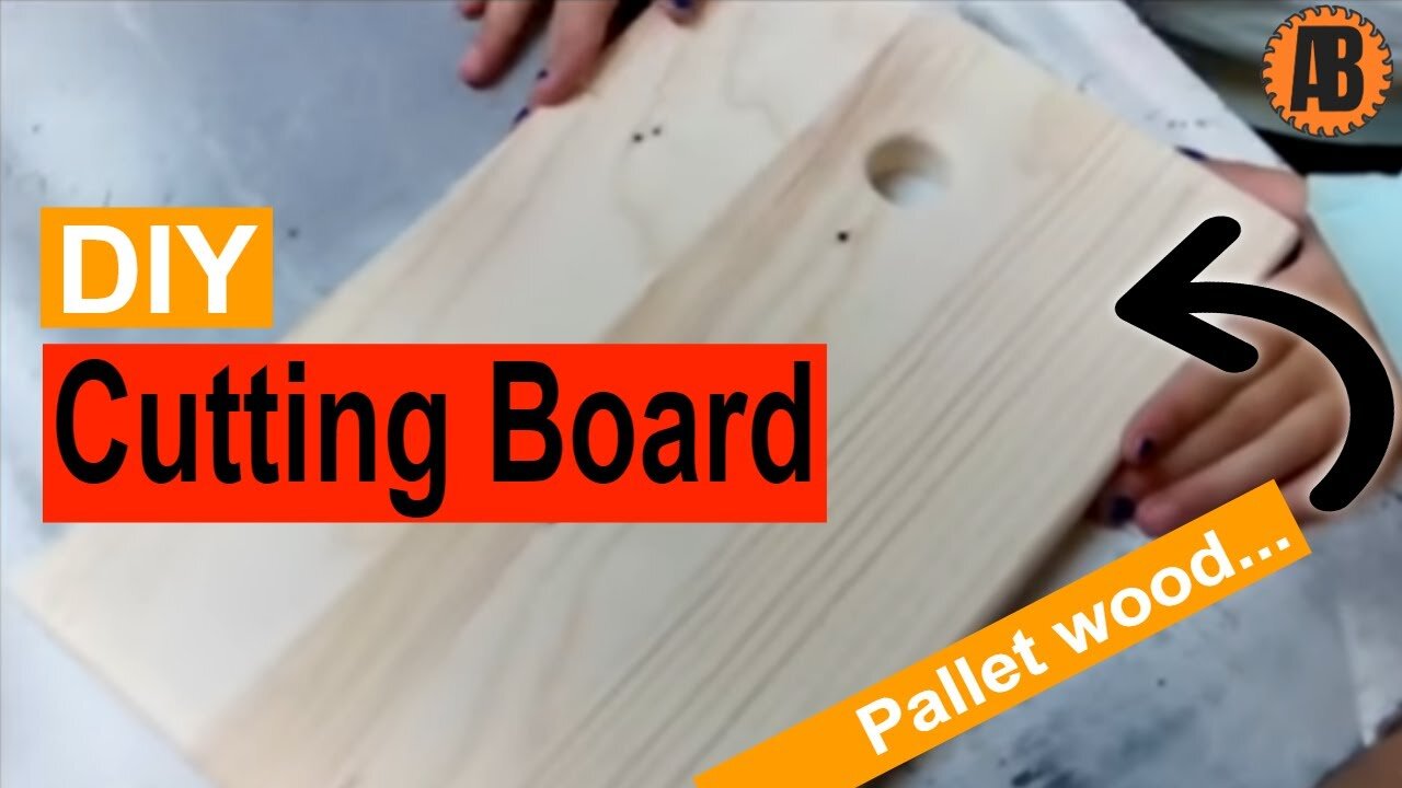 Simple cutting board made with pallet wood