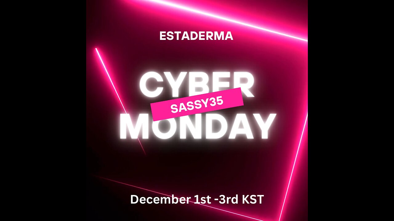Estaderma Cyber Monday 35% off until Dec.3rd