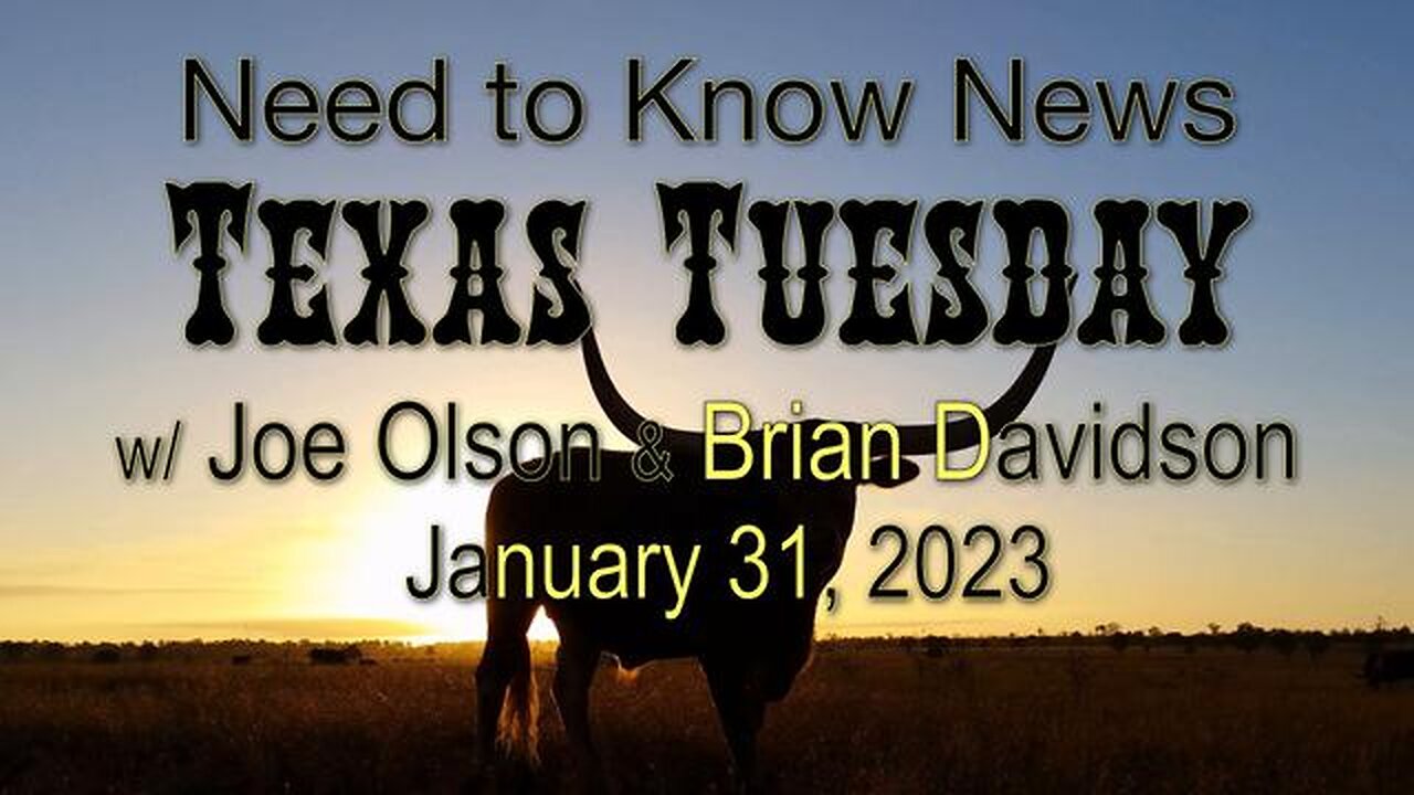 Need to Know News TEXAS TUESDAY (31 January 2023) with Joe Olson and Brian Davidson
