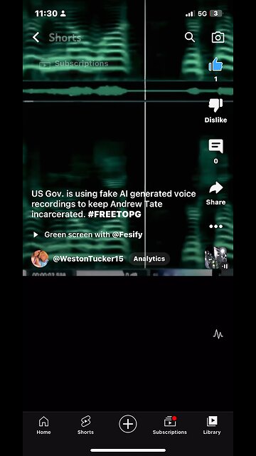 The fake AI generated voice footage of AI generation Tate. Compared to real Tate