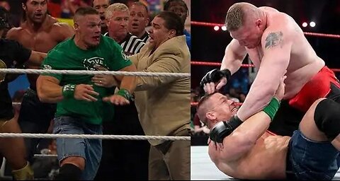 John Cena and Brock Lesnar Bloody Fight _ Raw | WWE 2024