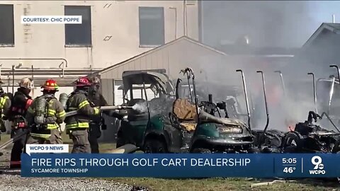 70+ golf carts caught fire, smoke visible for miles