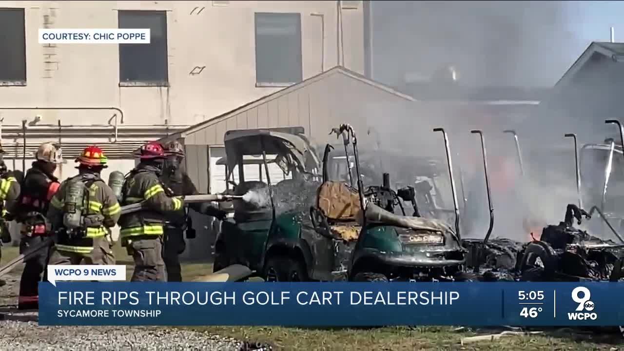 70+ golf carts caught fire, smoke visible for miles