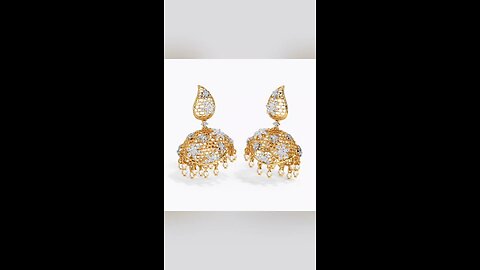 gold jhumka design for bride #