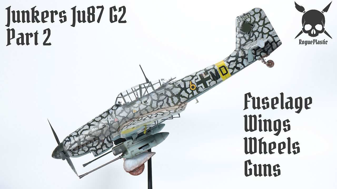 Building The 1/35 Scale Junkers JU87 G1/G2 Stuka / Part 2 - Wings, Wheels And Guns