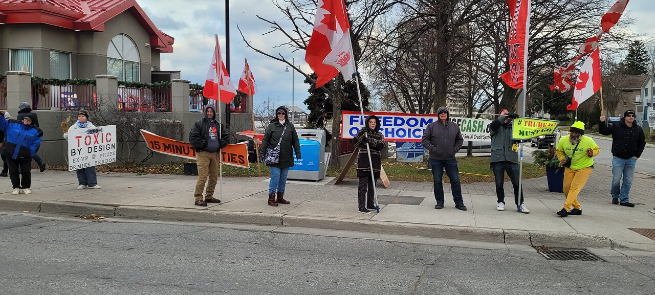 2024 11 30, Port Credit Mississauga, protest