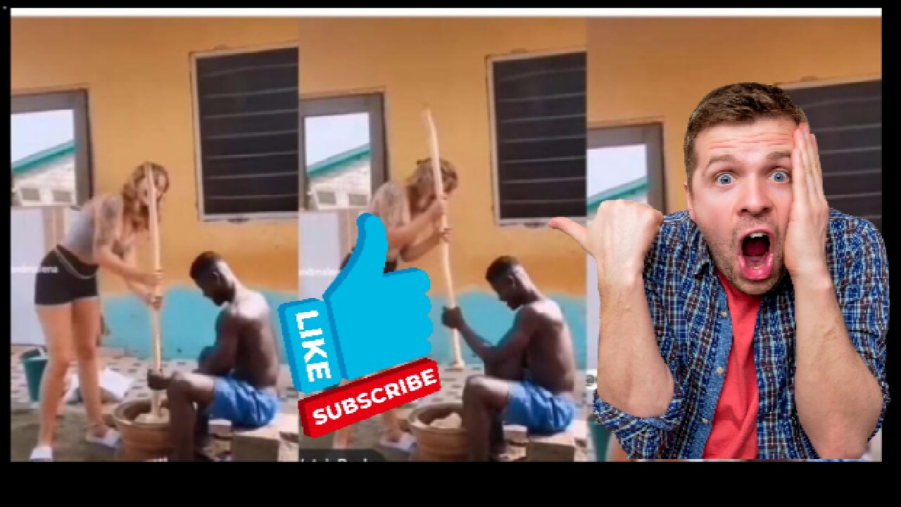 White Lady Pounding FuFu with her ghanian Boyfriend