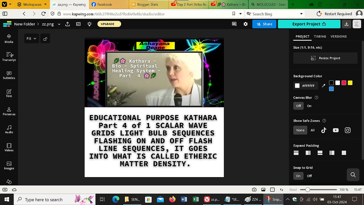 EDUCATIONAL PURPOSE KATHARA Part 4 of 1 SCALAR WAVE GRIDS LIGHT BULB SEQUENCES FLASHING ON AND OFF F