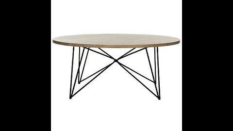 Safavieh Home Collection Wynton Oak and Black Coffee Table