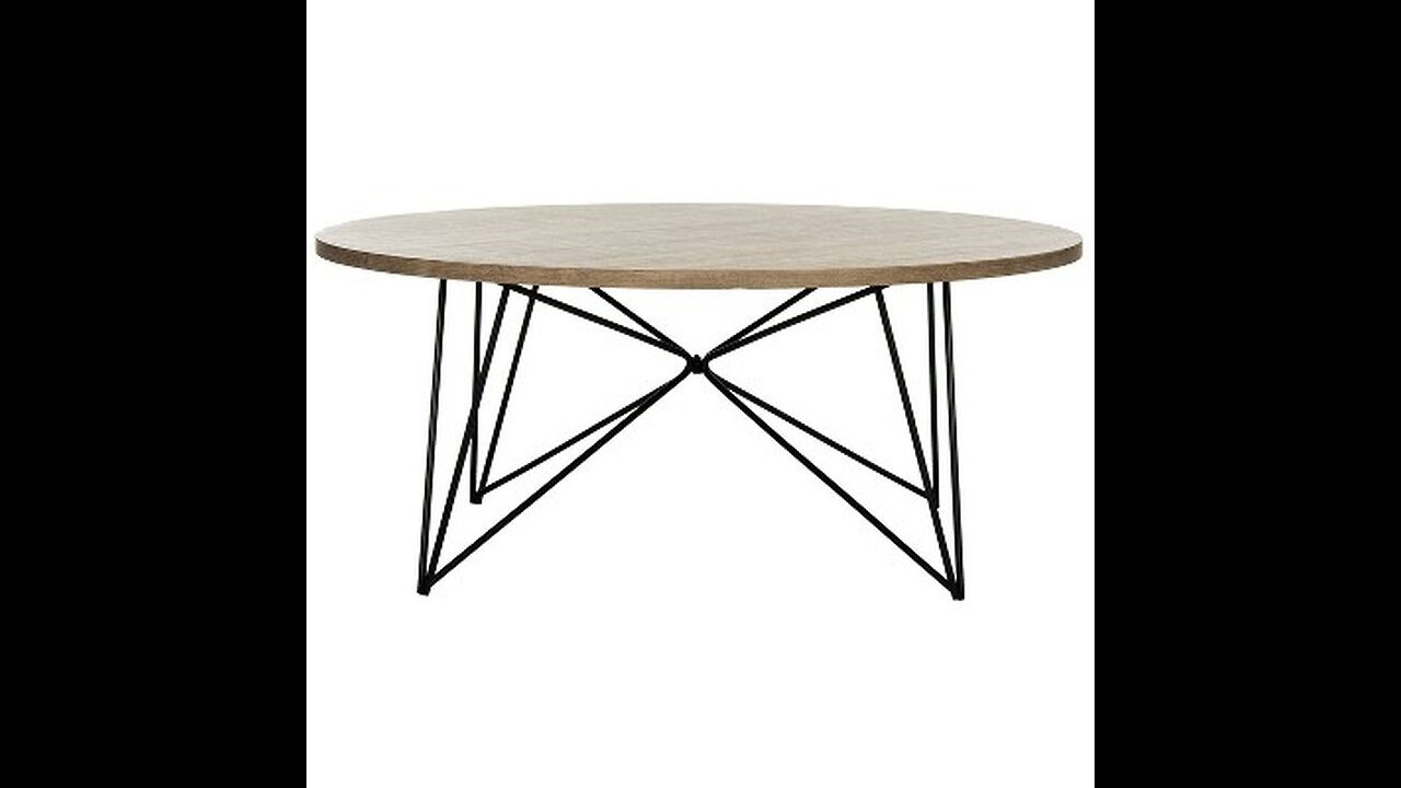 Safavieh Home Collection Wynton Oak and Black Coffee Table