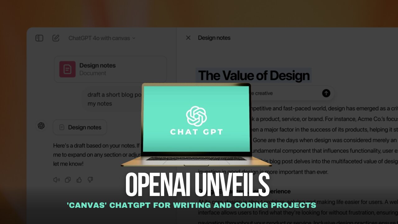 OpenAI Unveils 'Canvas' ChatGPT for Writing and Coding Projects