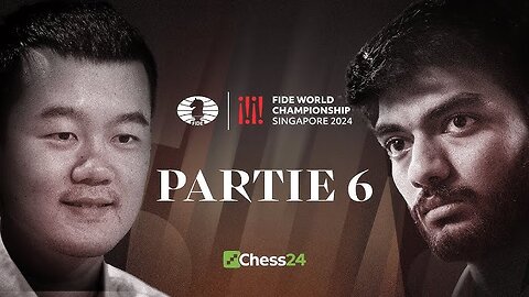 ÉCHECS | 6ᵉ Partie du CHAMPIONNAT DU MONDE FIDE 2024 | Ding Liren vs Gukesh Dommaraju [Flokossama]