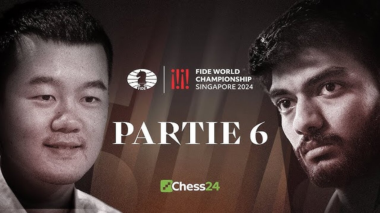 ÉCHECS | 6ᵉ Partie du CHAMPIONNAT DU MONDE FIDE 2024 | Ding Liren vs Gukesh Dommaraju [Flokossama]