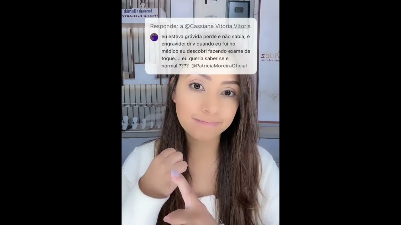 Descobri a gravidez fazendo exame de toque mas perdi