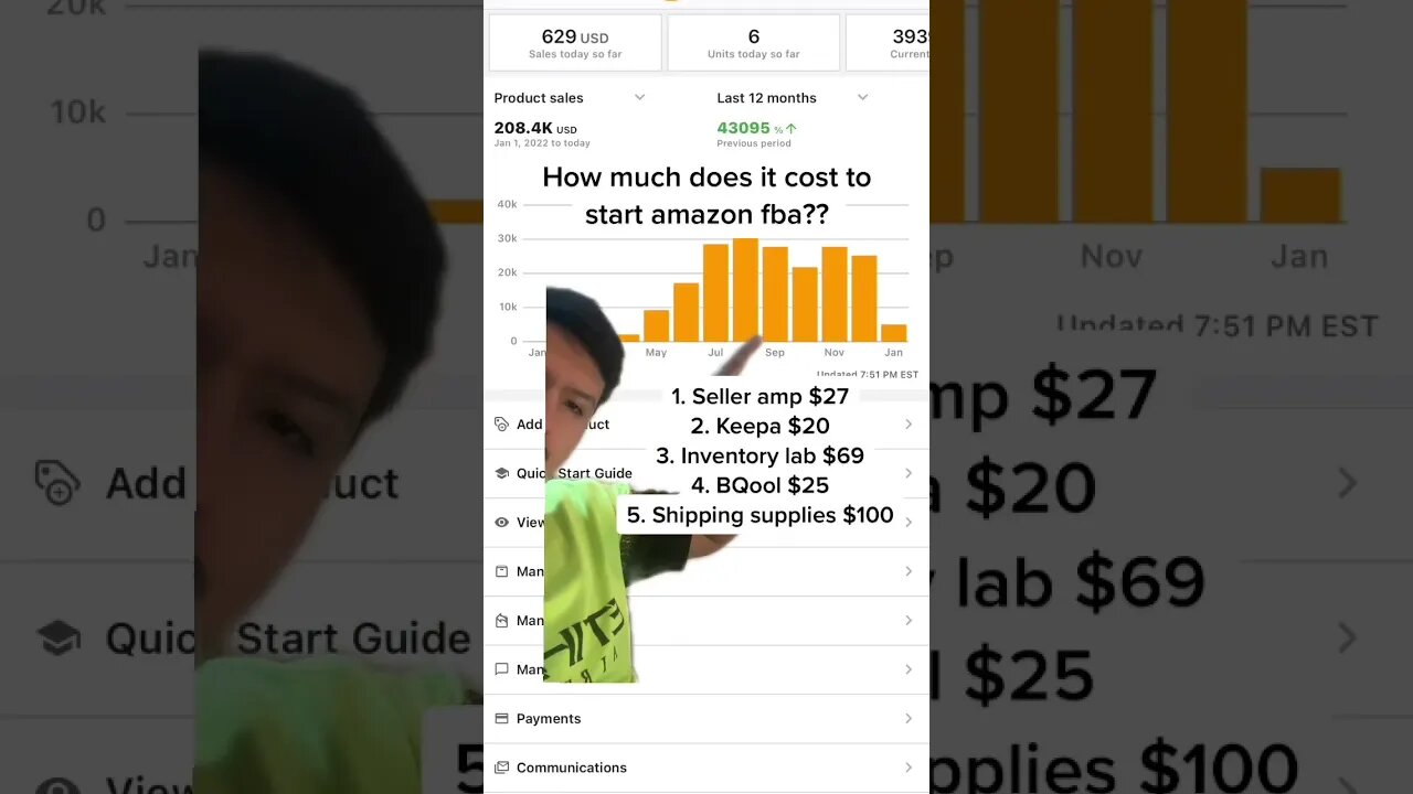 This is how much it costs to start an amazon fba business #amazonfba #amazonfbaseller #moneytips