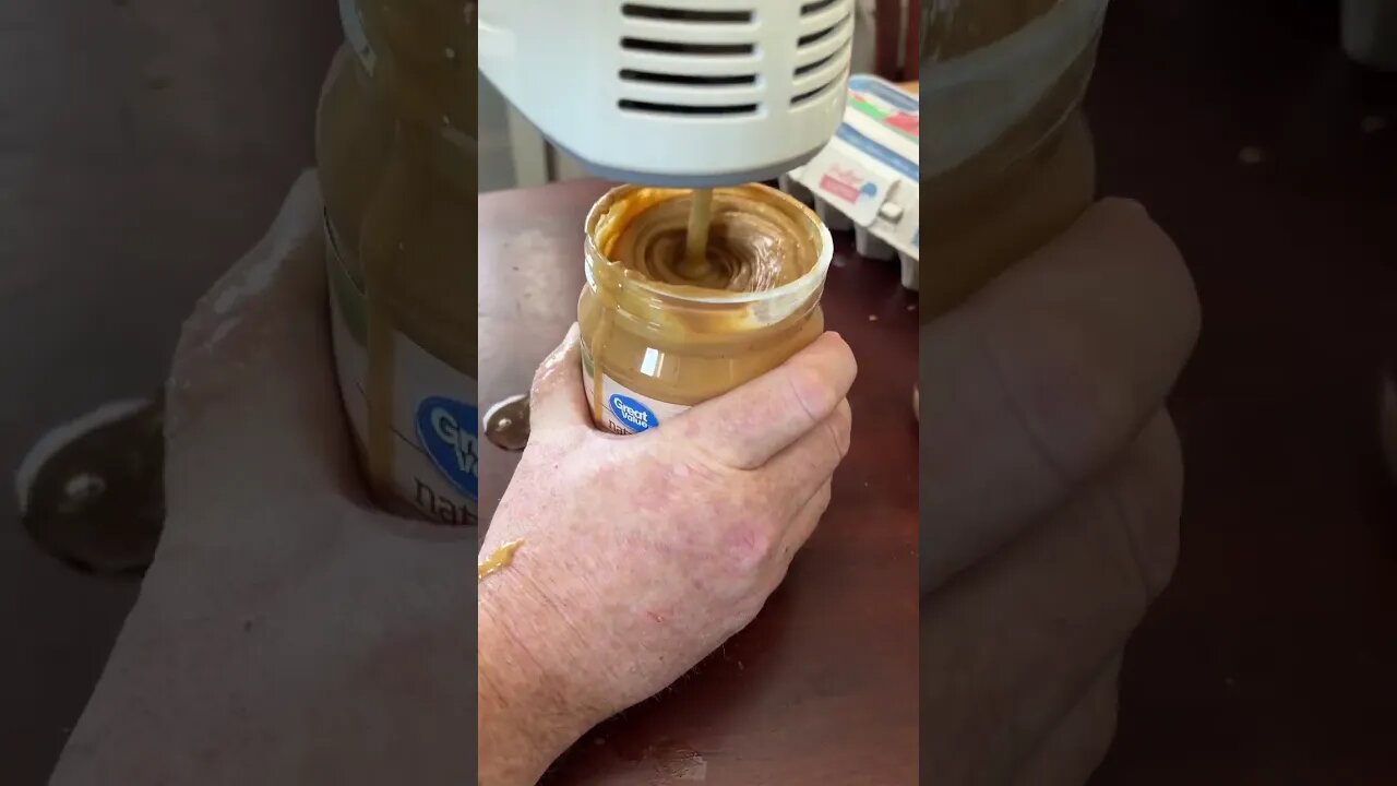 Natural Peanut Butter HACK! #ploughmansbackyard #shortsfeed #shortsvideo #peanutbutter