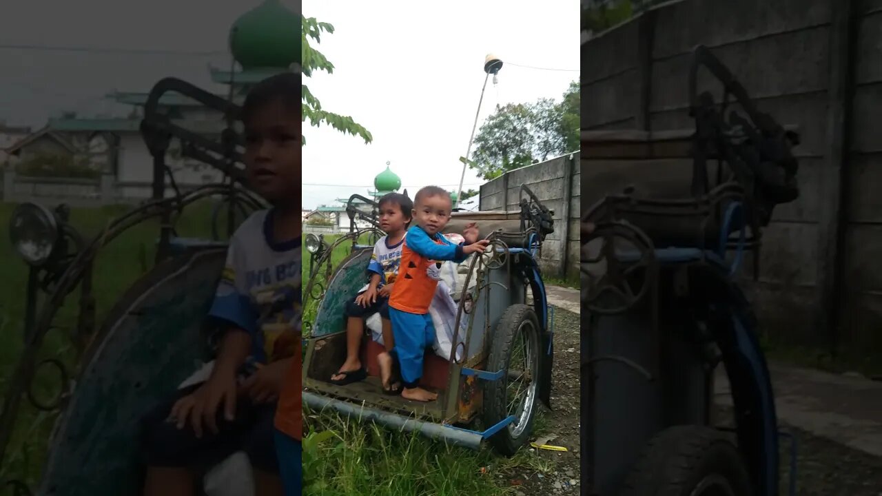kkiban lagi main di becak nih guys