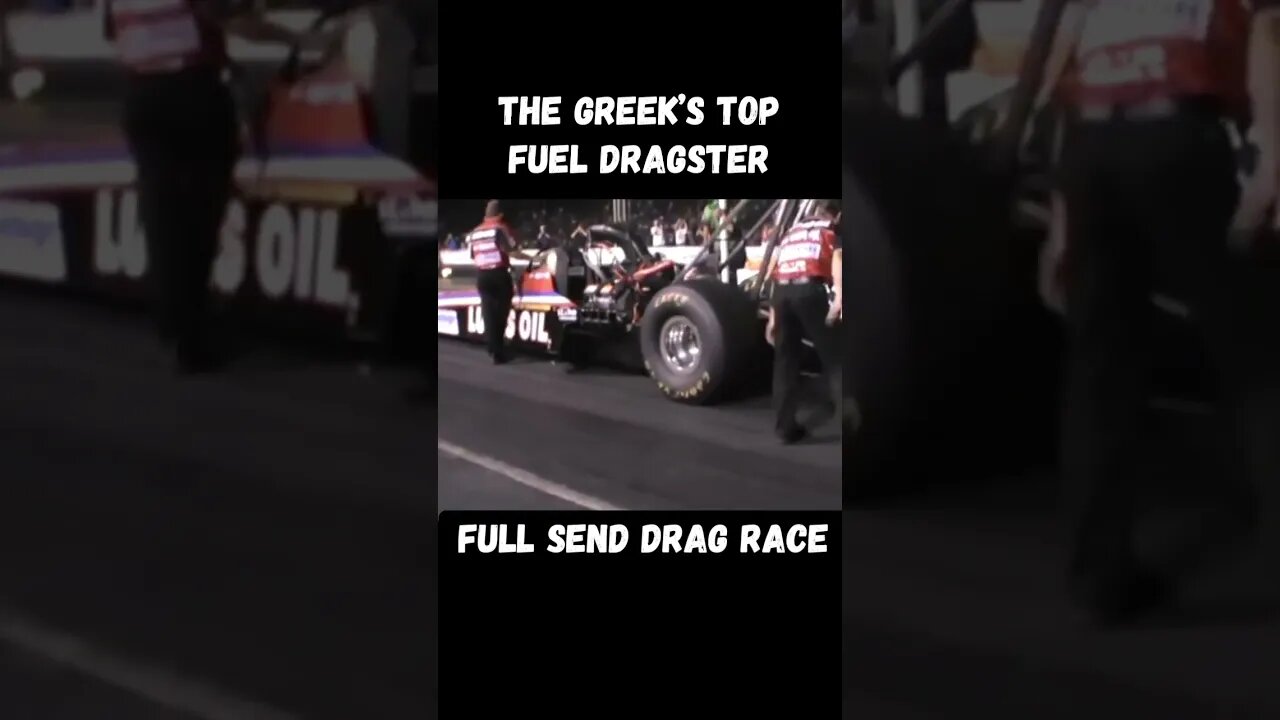 The Greek’s Top Fuel Dragster Full Send Drag Race! #shorts