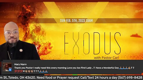 Early morning prayer with Pastor Carl & Lady Devon Mitchell