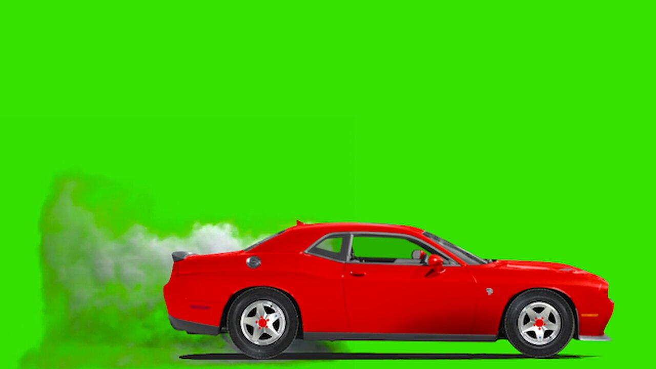 Dodge Hellcat Burnout Green Screen