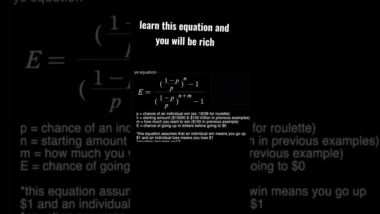 The Maths Of Making Money|| The Equation To wealth!