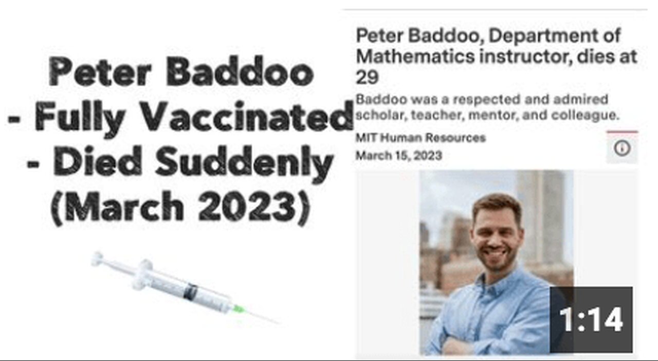 Peter Baddoo - Fully Vaccinated - Died Suddenly (March 2023) 💉🪦