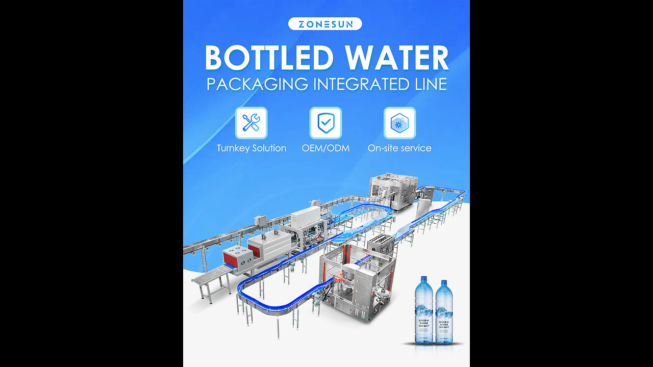 BUILD YOUR OWN MINERAL WATER BOTTLE PACKING COMPANY - MINERAL WATER BOTTLE PACKING INTEGRATED LINE