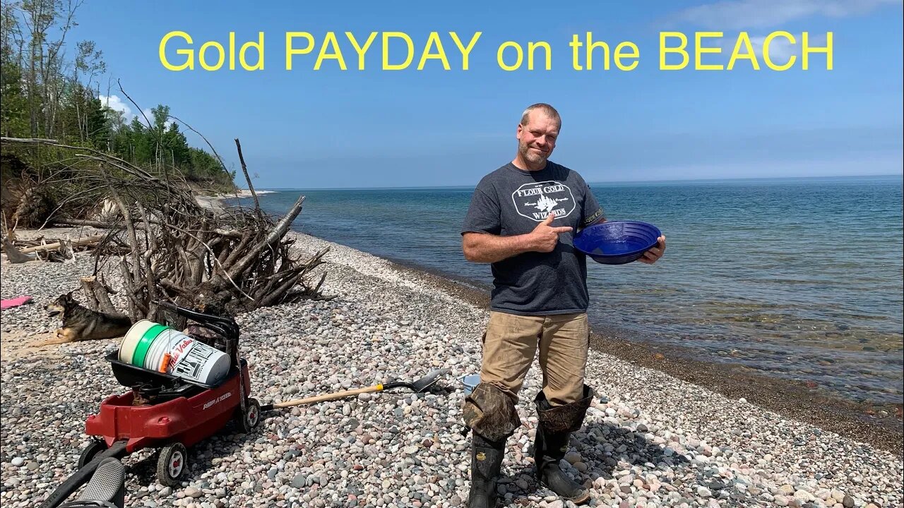 Beach mining GOLD on LAKE SUPERIOR!!! #grassrootsmining