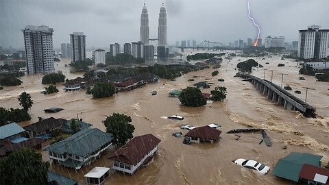 Today Malaysia is under water! Cars floating in water, massive flooding in Ipoh