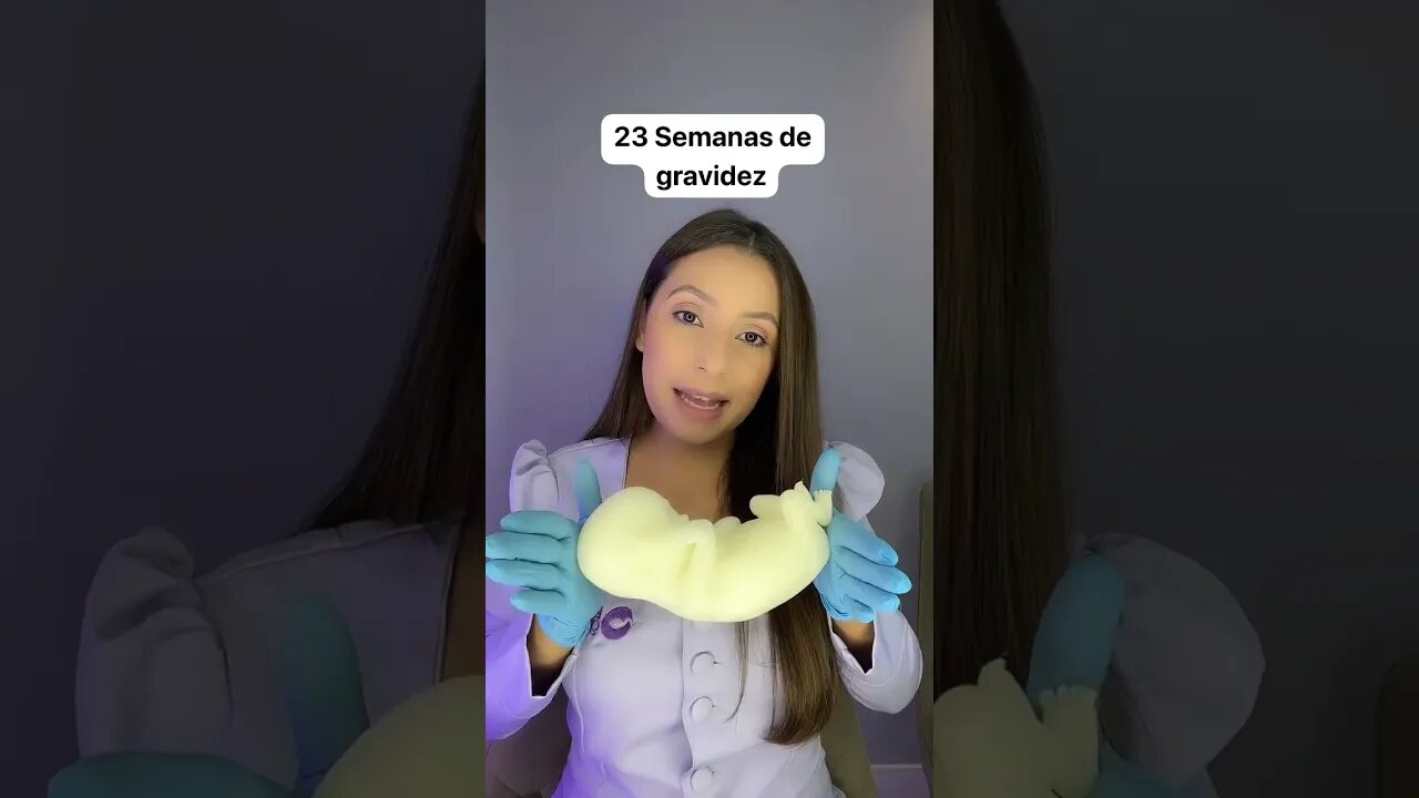 23 Semanas de gravidez, olha essa maquete do tamanho real