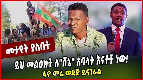 ይህ መልዕክት ለ''ሸኔ'' አባላት እናቶች ነው❗️ ፋኖ ምሬ ወዳጅ ይናገራል Mire Wodajo | Fano | Oneg Shene | Amhara | Ethiopia