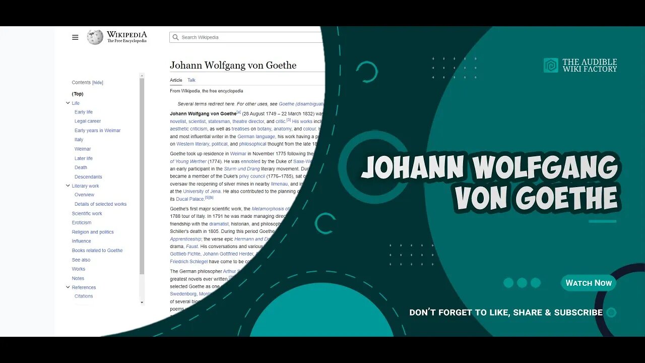 Johann Wolfgang von Goethe was a German poet, playwright, novelist, scientist, statesman,