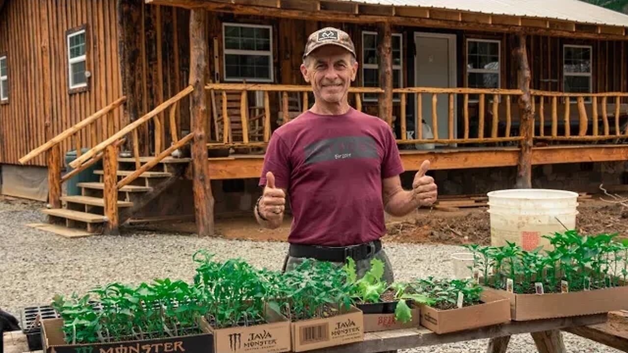 BUILDING A GARDEN FENCE & PLANTING VEGGIES | TIMBER FRAME CABIN | OFF GRID HOMESTEAD