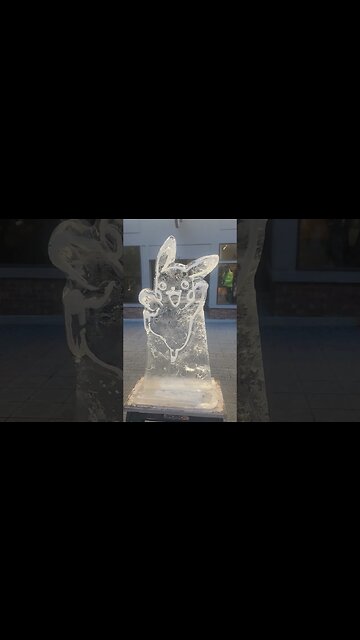 ice sculpture of Pikachu