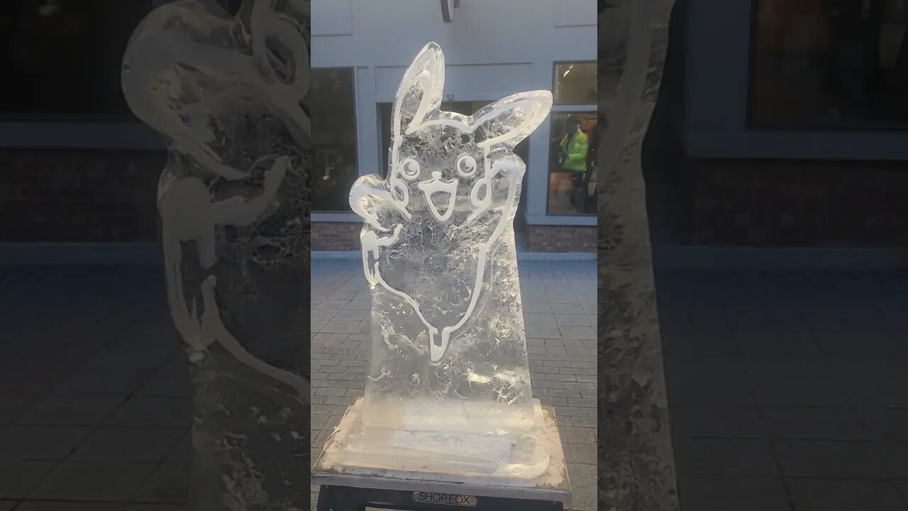 ice sculpture of Pikachu