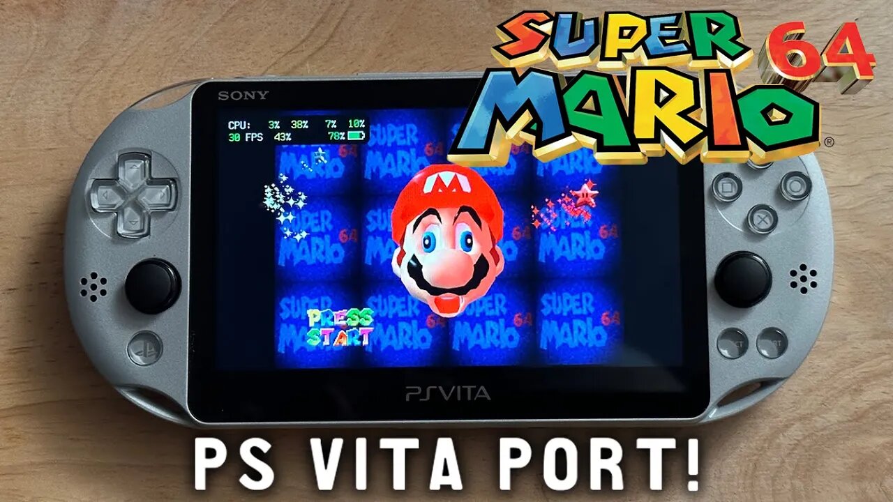 Super Mario 64 Running Native on PS Vita (SM64 Vita Port)