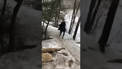 She shouldn't try to walk on ice