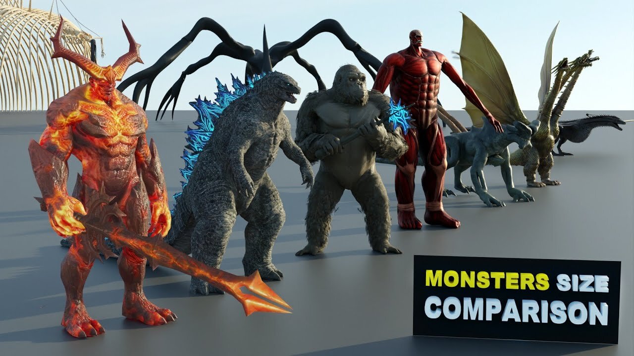 Monsters Size Comparison | 3d Animation Comparison | Real Scale Comparison 2022