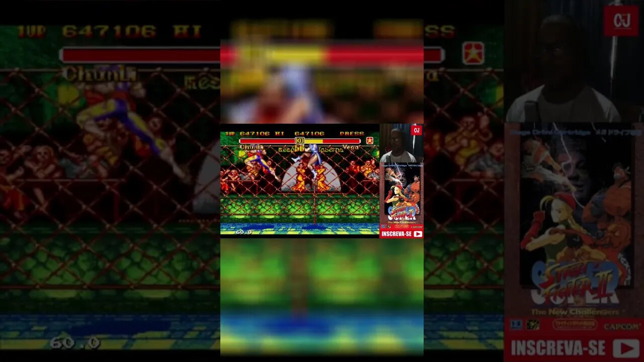 Chunli e Vega numa grande luta em Super Street Fighter II para o Megão #shorts