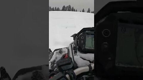Deep snow while snowmobiling!
