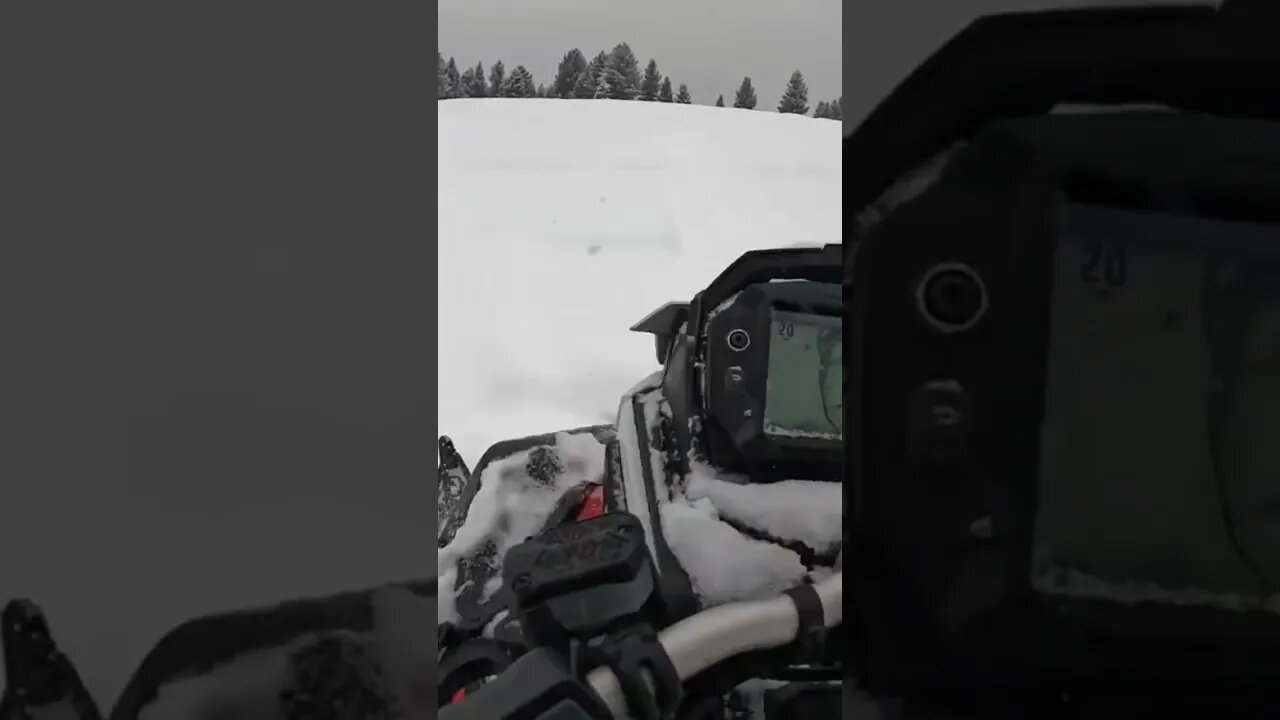 Deep snow while snowmobiling!
