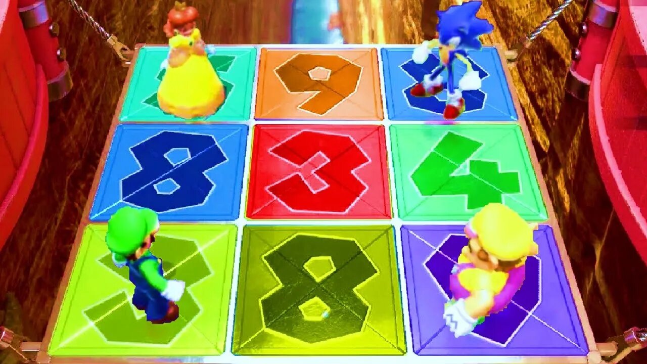 Mario Party Superstars - All Minigames - Daisy vs Sonic vs Luigi vs Wario