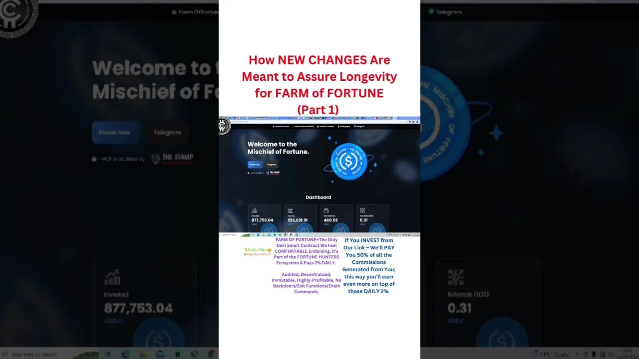 How NEW CHANGES Are Meant to Assure Longevity for FARM of FORTUNE(Part 1) #defi #fortunehunters #bnb