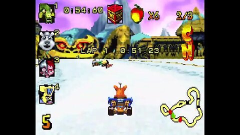 Crash Team Racing (GBA) - Barin Ruins CNK Challenge Gameplay