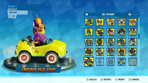 Cabrio Kart x All Stickers & Decals Showcase - Crash Team Racing Nitro-Fueled