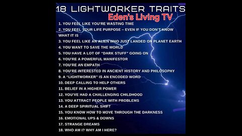 18 Traits of Lightworkers with Eden's Living TV