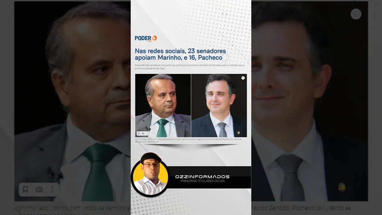 23 senadores apoiam Marinho, e 16, Pacheco | #Ozzinformados #PoliticaBrasil #shortpolitica