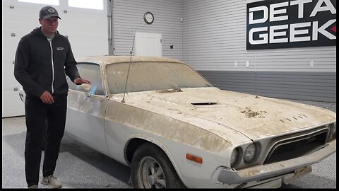 Cleaning a DISASTER Barn Find Dodge Challenger!