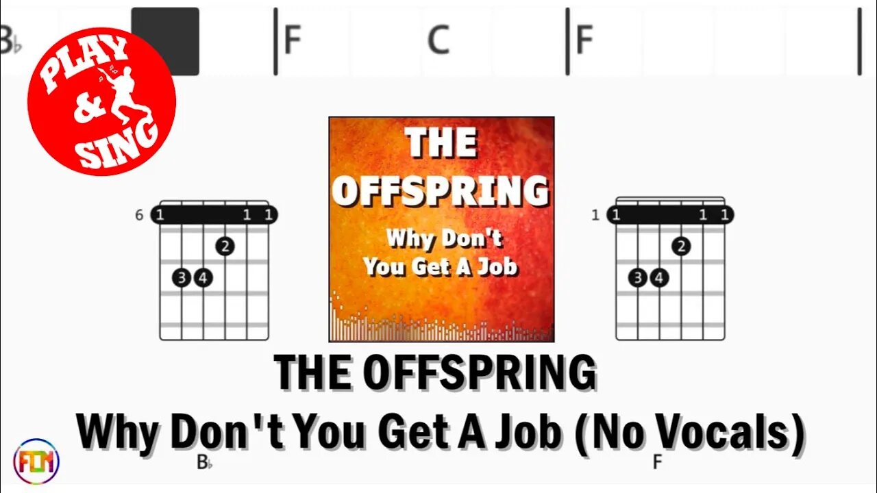 THE OFFSPRING Why Don't You Get A Job FCN GUITAR CHORDS & LYRICS NO VOCALS